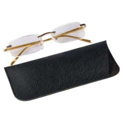 Fertiglesebrille + Gratis Etui gold