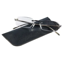 Fertiglesebrille + Gratis Etui grau