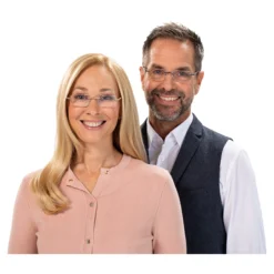 Fertiglesebrille + Gratis Etui grau