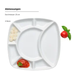 Fondueteller Set, Porzellan -