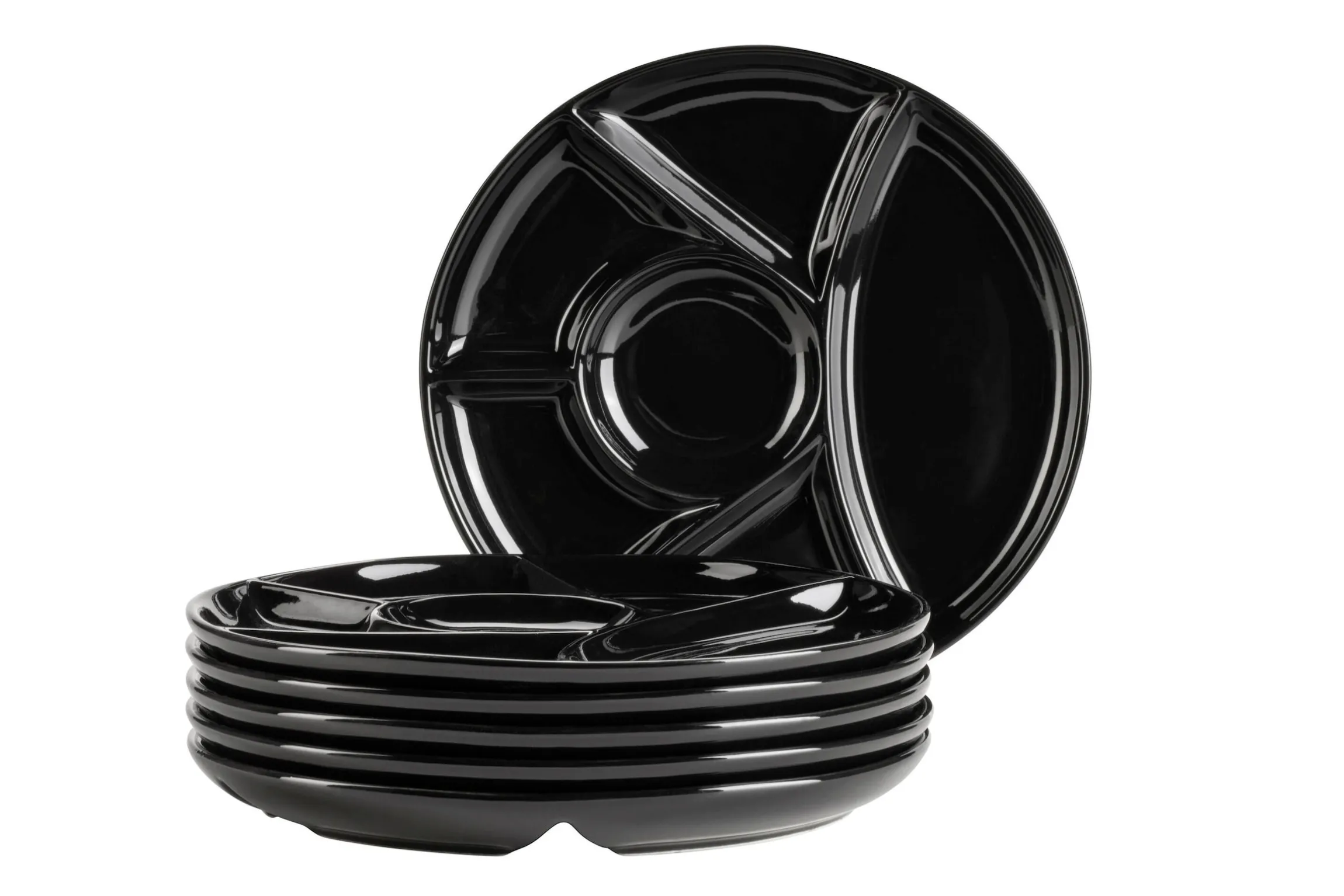 Fondueteller Set, Porzellan -