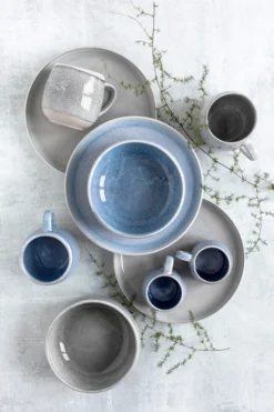 Frühstück Set, Steinzeug Aquata Blau