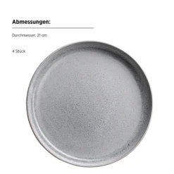 Frühstück Set, Steinzeug Aquata Grau