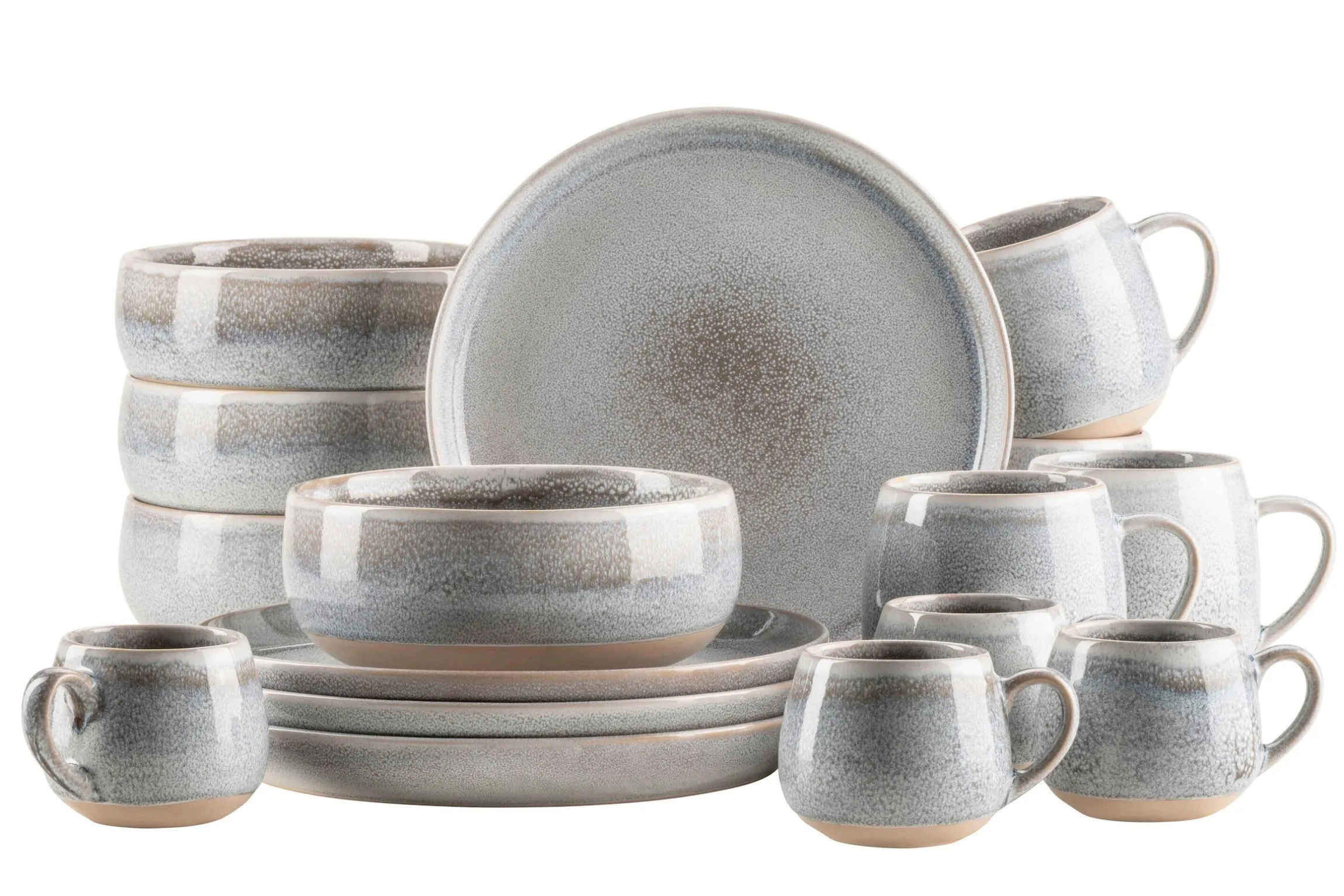 Frühstück Set, Steinzeug Aquata Grau
