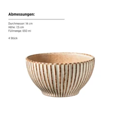 Frühstück Set, Steinzeug Ida Beige