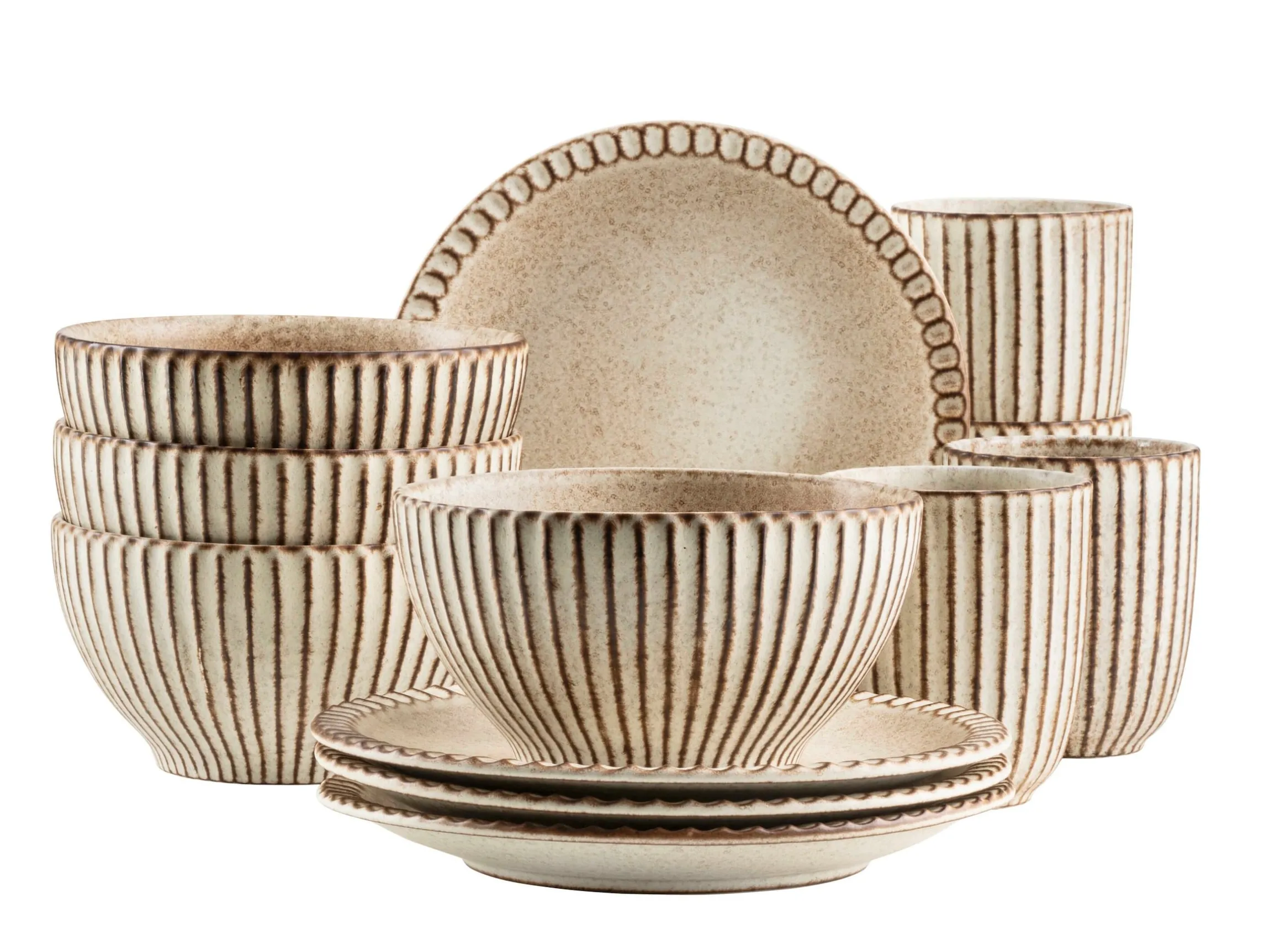 Frühstück Set, Steinzeug Ida Beige