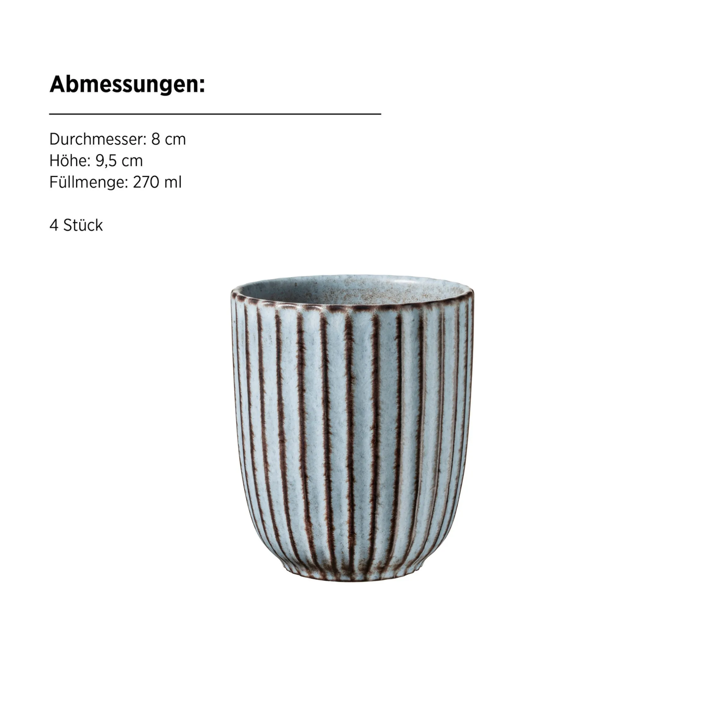 Frühstück Set, Steinzeug Ida Blau