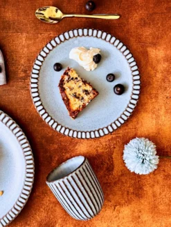 Frühstück Set, Steinzeug Ida Blau