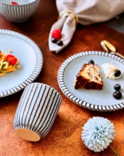Frühstück Set, Steinzeug Ida Blau