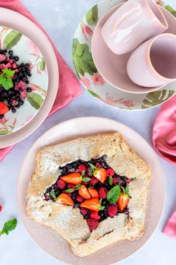 Frühstücksset, Keramik Ossia Mint / Weiß / Rot