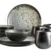 Frühstücks Set, Steinzeug Carellia Grau