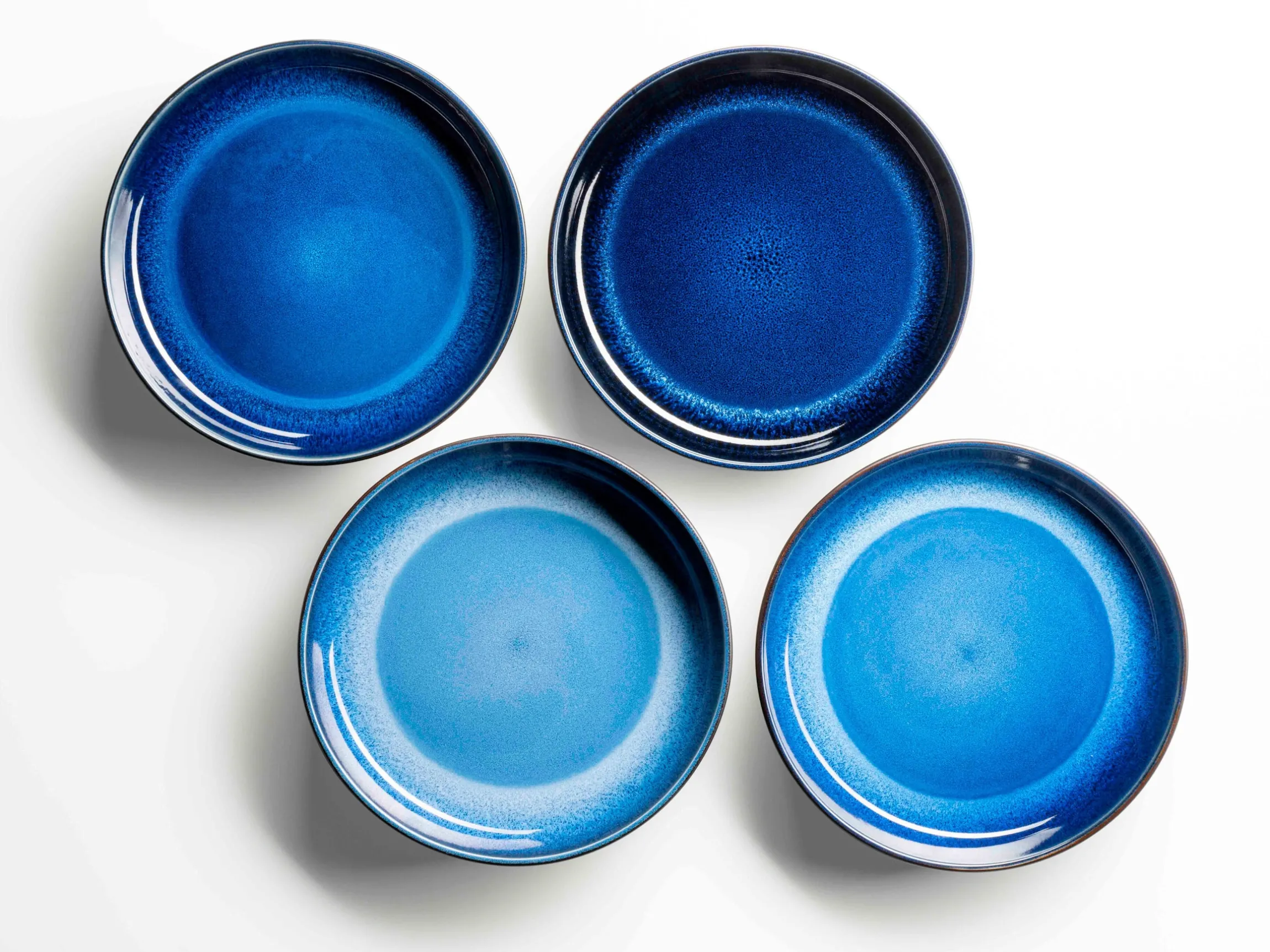 Frühstücksset, Steinzeug NIARA Schwarz / Blau