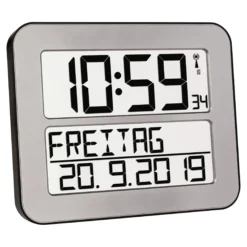 Funkuhr Max grau