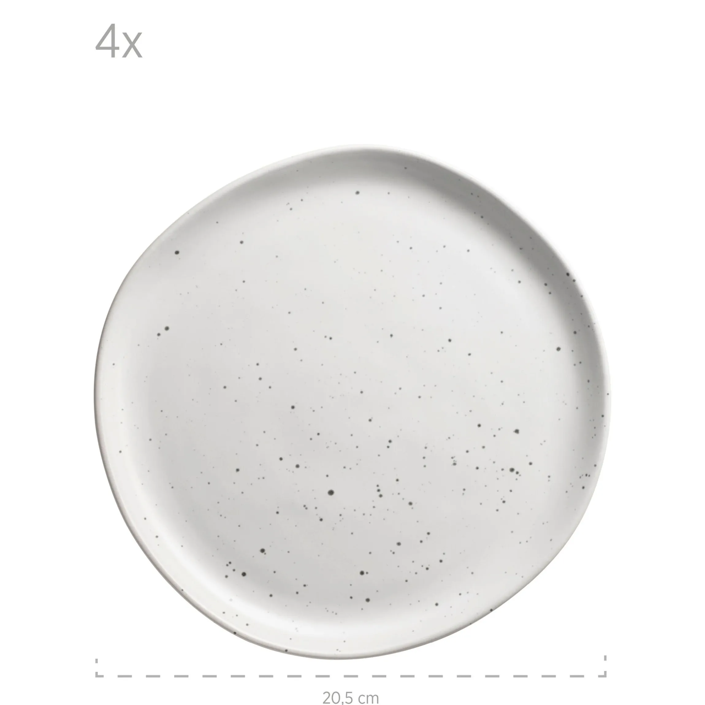 Geschirr-Set, Keramik Andoro 4 x Speisteller, 4 x Dessertteller, 4 x Kaffeebecher, 4 x Müslischale