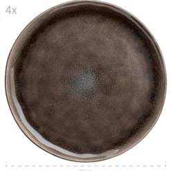 Geschirr-Set, Keramik Niara Organic 4 x Speisteller, 4 x Dessertteller, 4 x Kaffeebecher, 4 x Müslischale