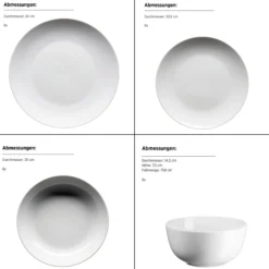 Geschirr-Set, Porzellan Barca