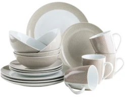 Geschirr-Set, Porzellan Kitchen Time II Beige