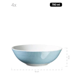 Geschirr-Set, Porzellan Kitchen Time II Blau