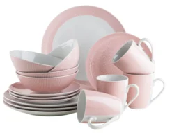 Geschirr-Set, Porzellan Kitchen Time II Rosa