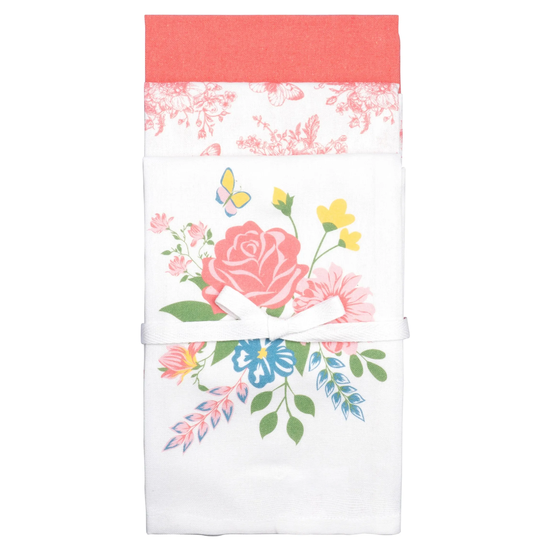 Geschirrtücher-Set „Rose“, 3 Stück