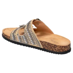 Glitzer-Pantolette „Gritt“ gold/beige