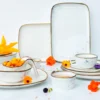 Gourmetteller Set, Porzellan Pintar Beige / Braun
