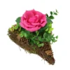 Grabgesteck "Rose mit Tannenzapfen"