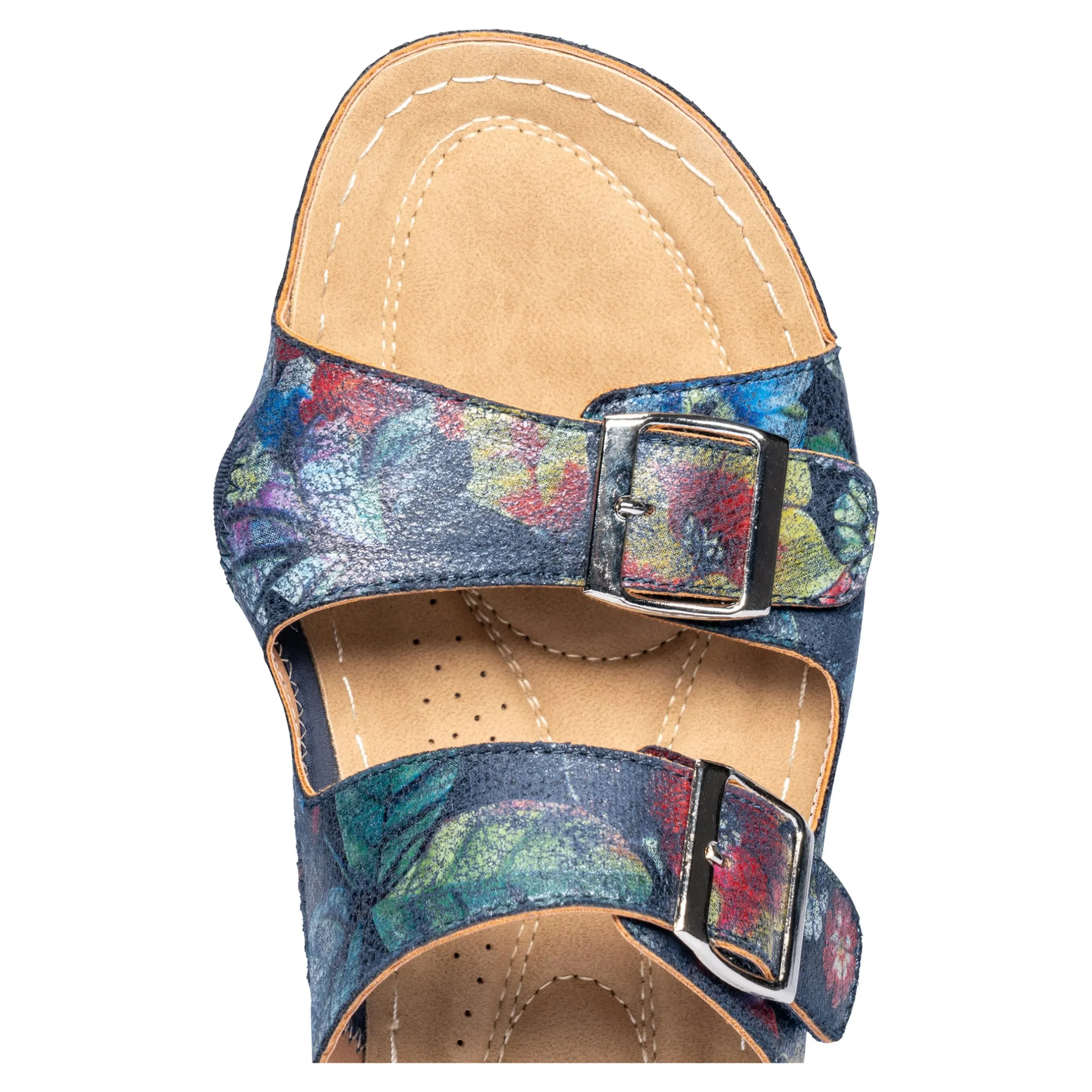Hallux-Klett-Pantolette „Helga“ marine