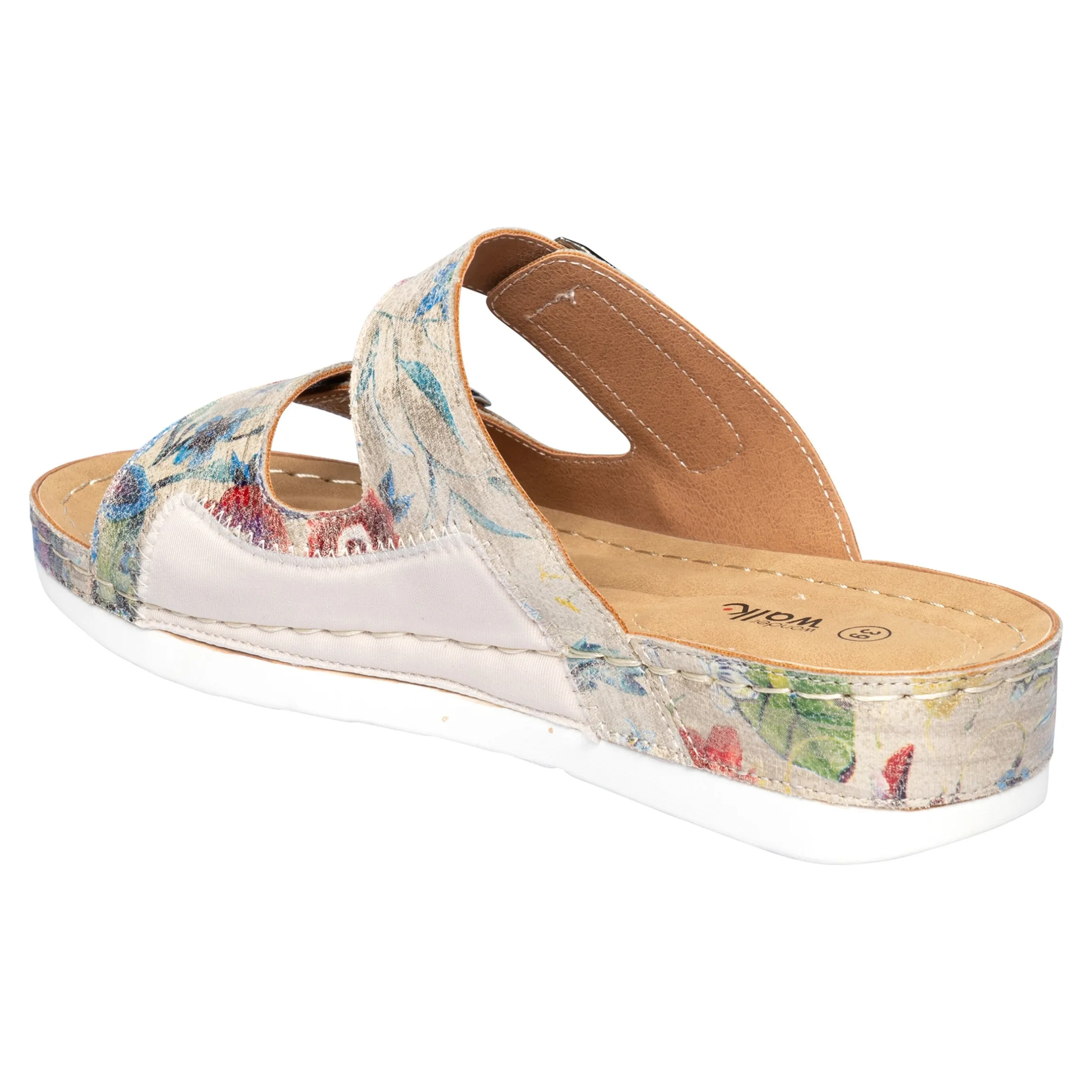Hallux-Klett-Pantolette „Helga“ beige