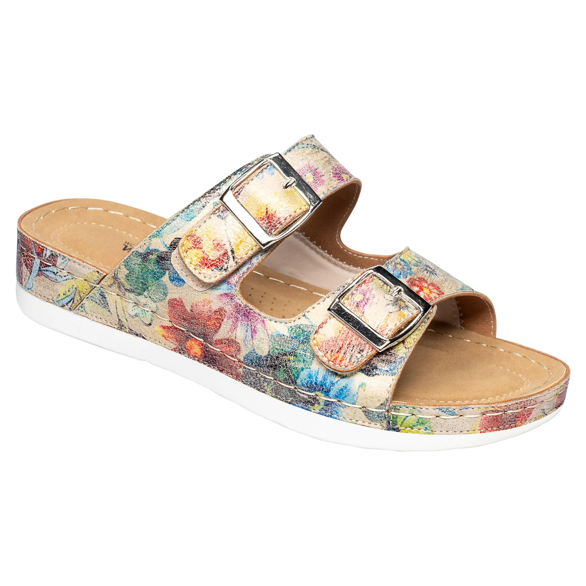 Hallux-Klett-Pantolette „Helga“ beige