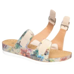 Hallux-Klett-Pantolette „Helga“ beige