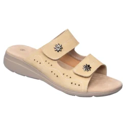Hallux-Leder-Klettpantolette „Lisa“