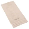 Handtuch personalisiert mit Namen, 50x100 cm, 100% Baumwolle beige