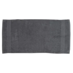 Handtuch personalisiert mit Namen, 50x100 cm, 100% Baumwolle dunkelgrau