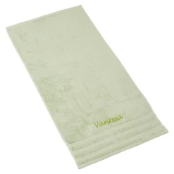 Handtuch personalisiert mit Namen, 50x100 cm, 100% Baumwolle eukalyptus