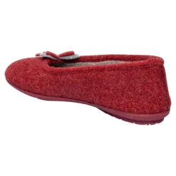 Hausschuh-Ballerina „Bärbel“ rot