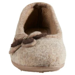 Hausschuh-Ballerina „Bärbel“ taupe