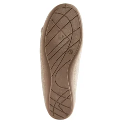 Hausschuh-Ballerina „Bärbel“ taupe