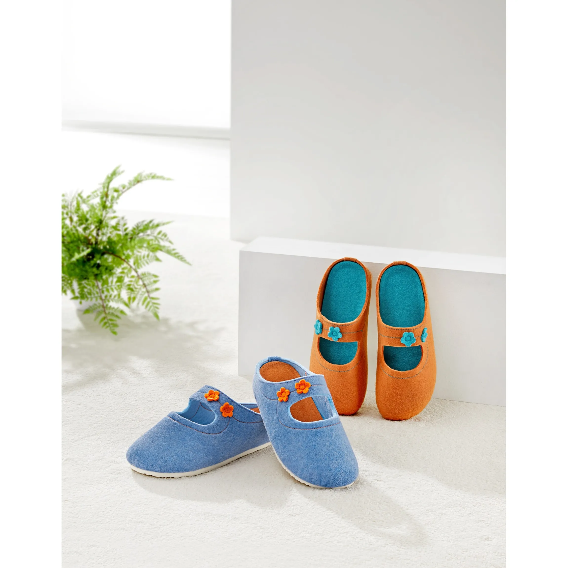 Hausschuh "Jutta" orange