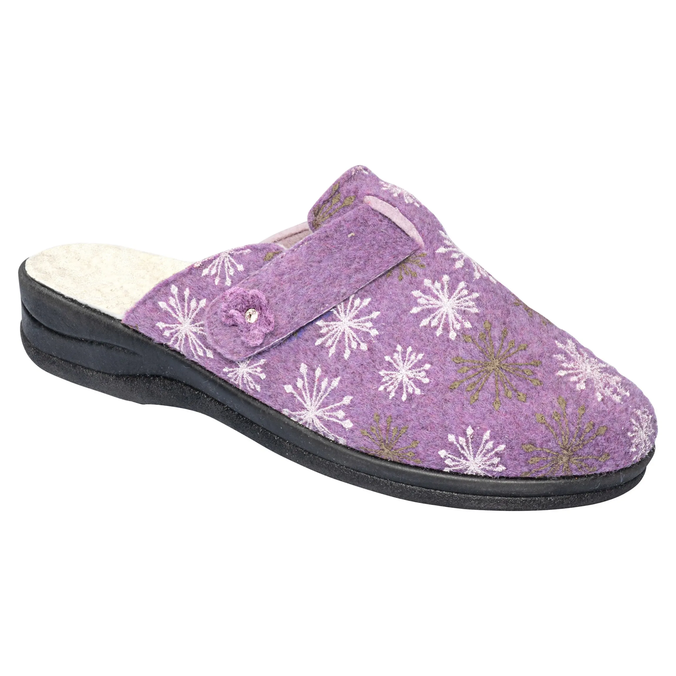 Hausschuh-Pantolette mit Wolle „Eva"