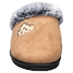 Hausschuh-Pantolette „von Herzen“ cappuccino