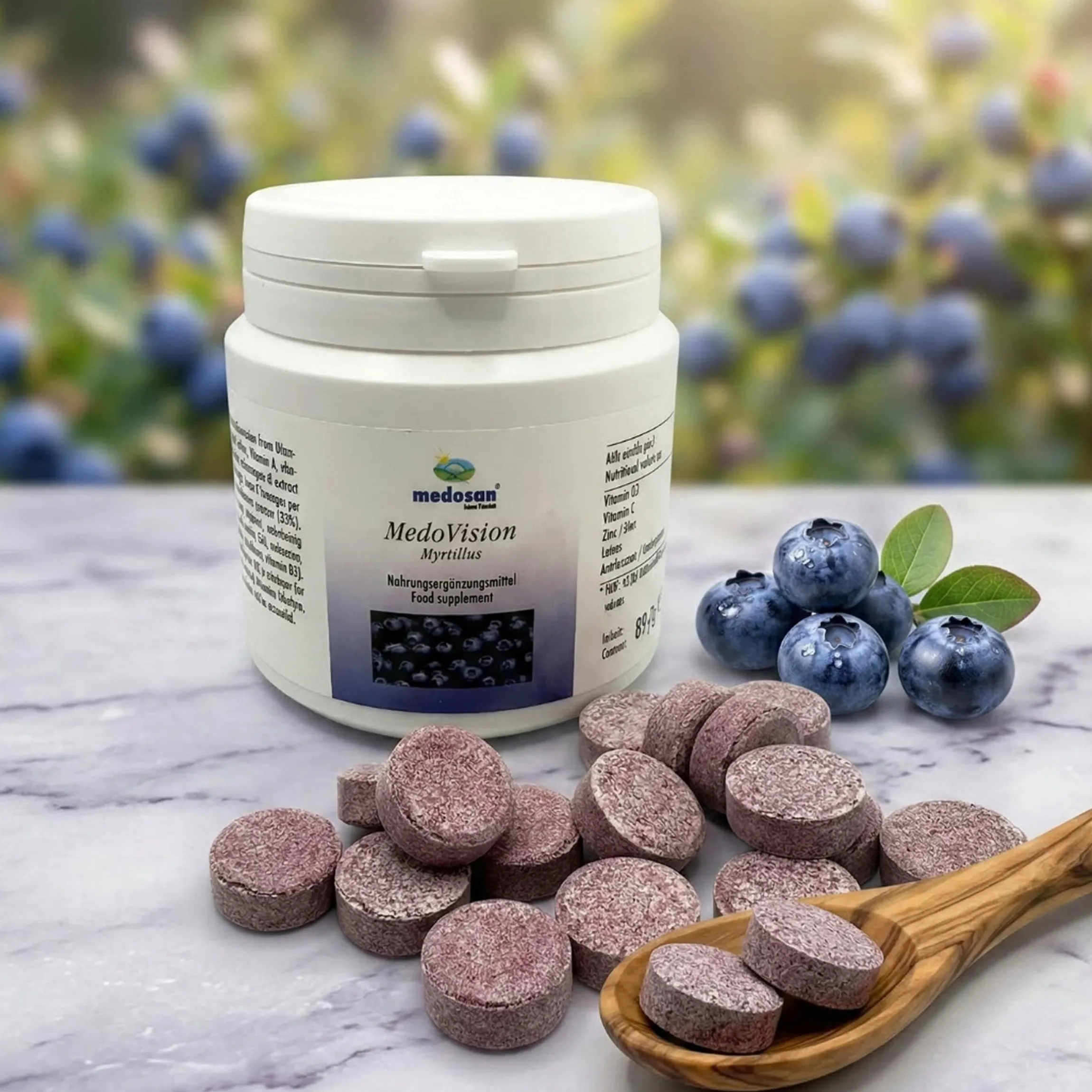 Heidelbeer-Tabletten, 60 Stück, 89,7 g