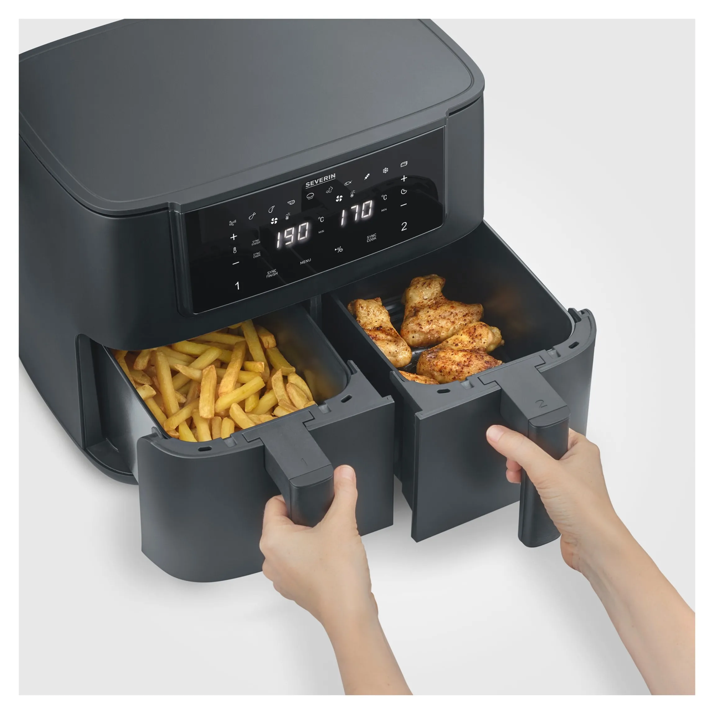 Heißluftfritteuse Black Line „Dual“ FR 2463