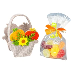 Herbstkörbchen gefüllt mit Mini-Fruchtgelee, 75 g