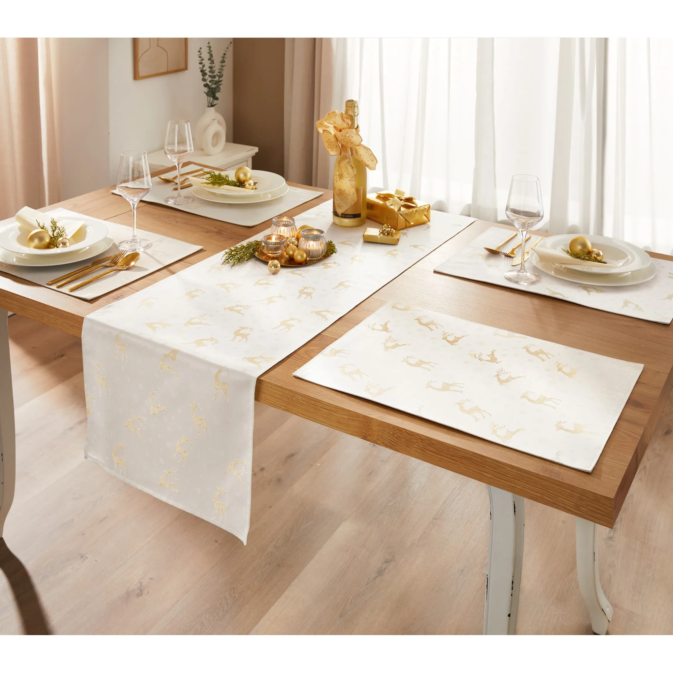 Jacquard-Platzset „Rentierzauber“, 2 Stück