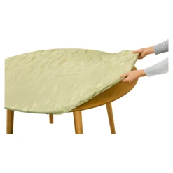 Jacquard-Spanntischdecke zartgrün