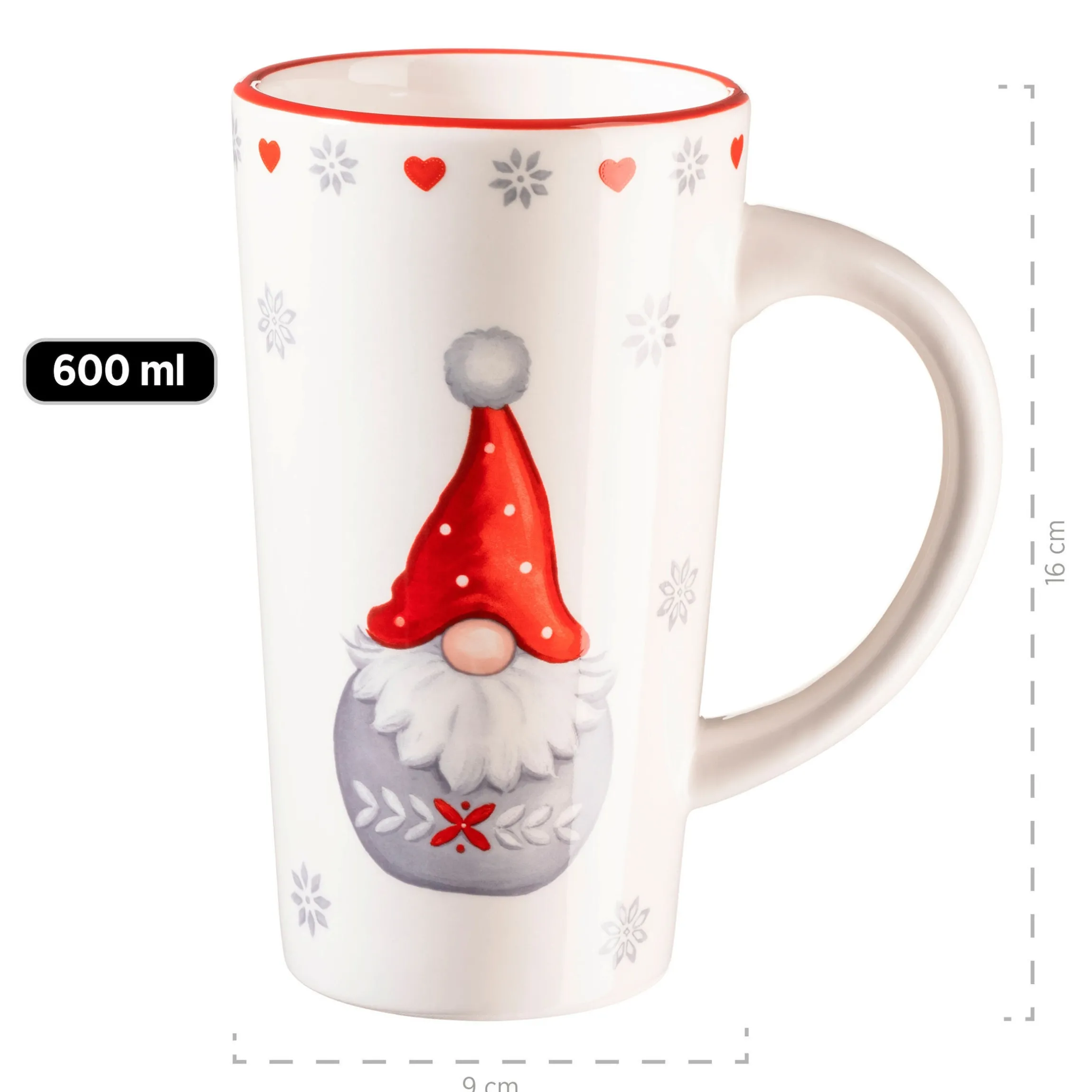 Kaffeebecher-Set, Steingut Aurela