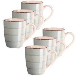 Kaffeebecher-Set, Steingut LUMACA Grau