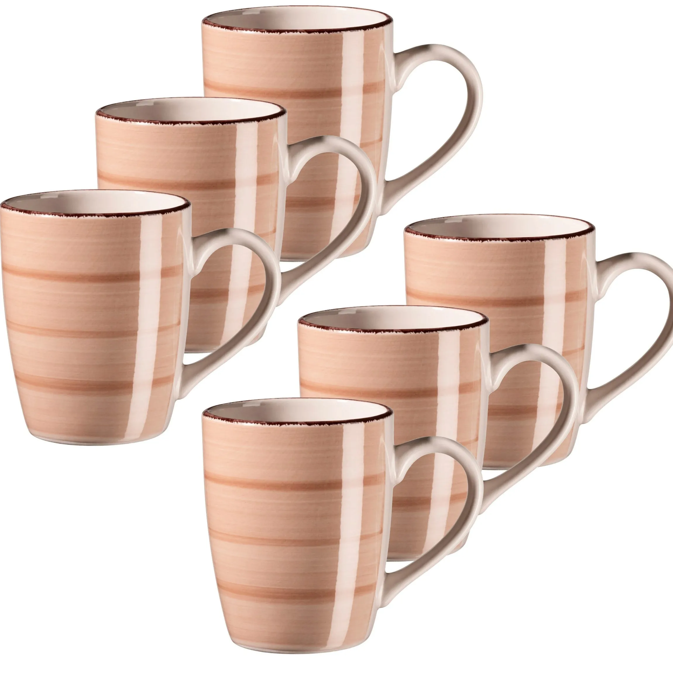 Kaffeebecher-Set, Steingut LUMACA Grau