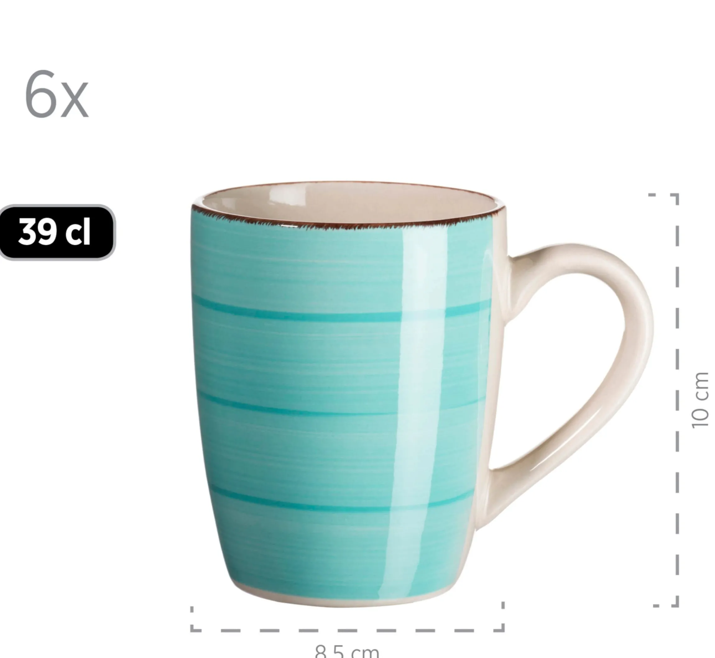 Kaffeebecher-Set, Steingut LUMACA Laguna